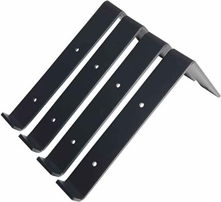 Ağır Güçlü 5 6 7 8 9 Inch Siyah Toz Kaplama Metal Bracket L Yüzen Duvar Raf Brackets