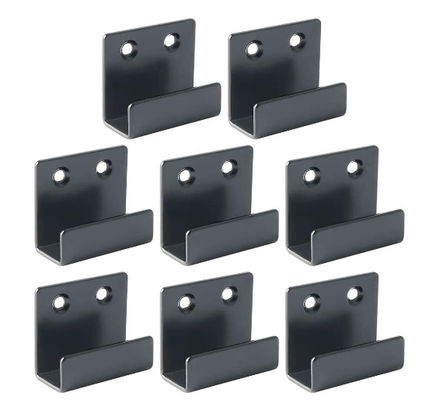 Siyah Tozla Kaplı Damgalama Çelik Metal U Şekilli Kapı Barikatı Brackets Custom