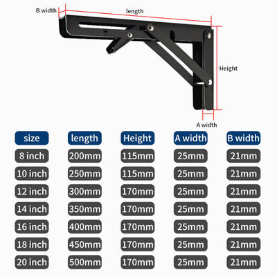 Yüzen raf Montaj Brackets Hava kondisyonu Duvar Asılı Üçgen Kabine için katlanabilir Metal Bracket