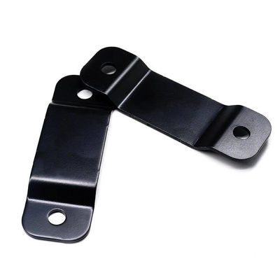 Bracket Clip Custom Metal Stamping Parçaları Montaj Siyah Kaplama Destek Bracket
