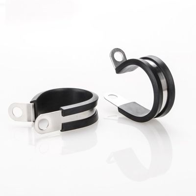 Kauçuk kaplı P Klipler Kauçuk boru Klipler Paslanmaz çelik INOX 304 Dayanıklı R Tipleri hortum Klipler Hızlı kilitli boru Klipleri