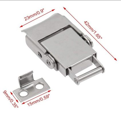 Paslanmaz Çelik 304 Baharlı Yüklü Çekme Kilitli Toggle Hasp Clamp Kilitli Kilitli Silindirler Kutular ve Dolaplar İçin