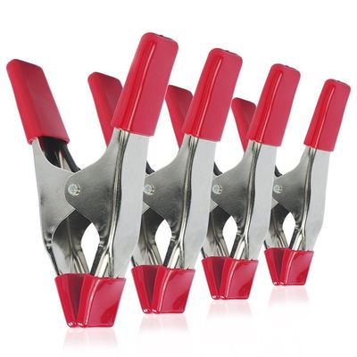 Ahşap işçiliği için kauçuk ipuçları ile Metal Bahar Klemesi Metal El Klemesi Çadır Klemesi