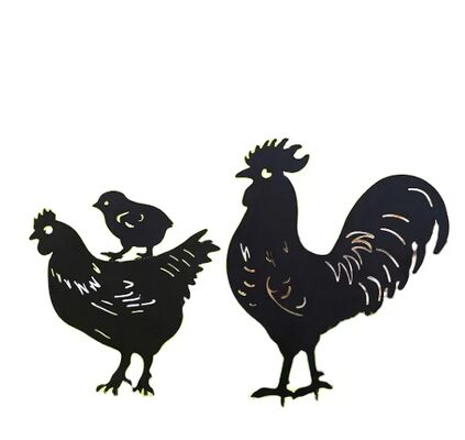 Özelleştirilmiş Desen Lazer Kesim El Sanatları Bahçe Park Süsleri için Özelleştirilmiş Renkli Metal Süslemeler